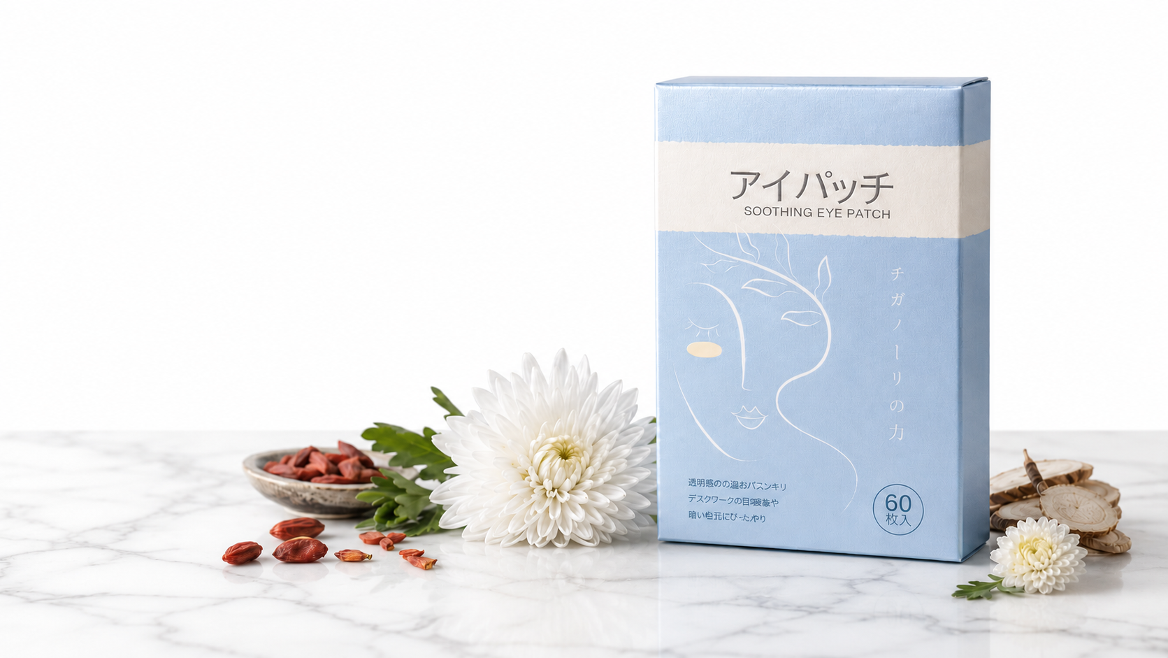 Botanical relief
for tired eyes.