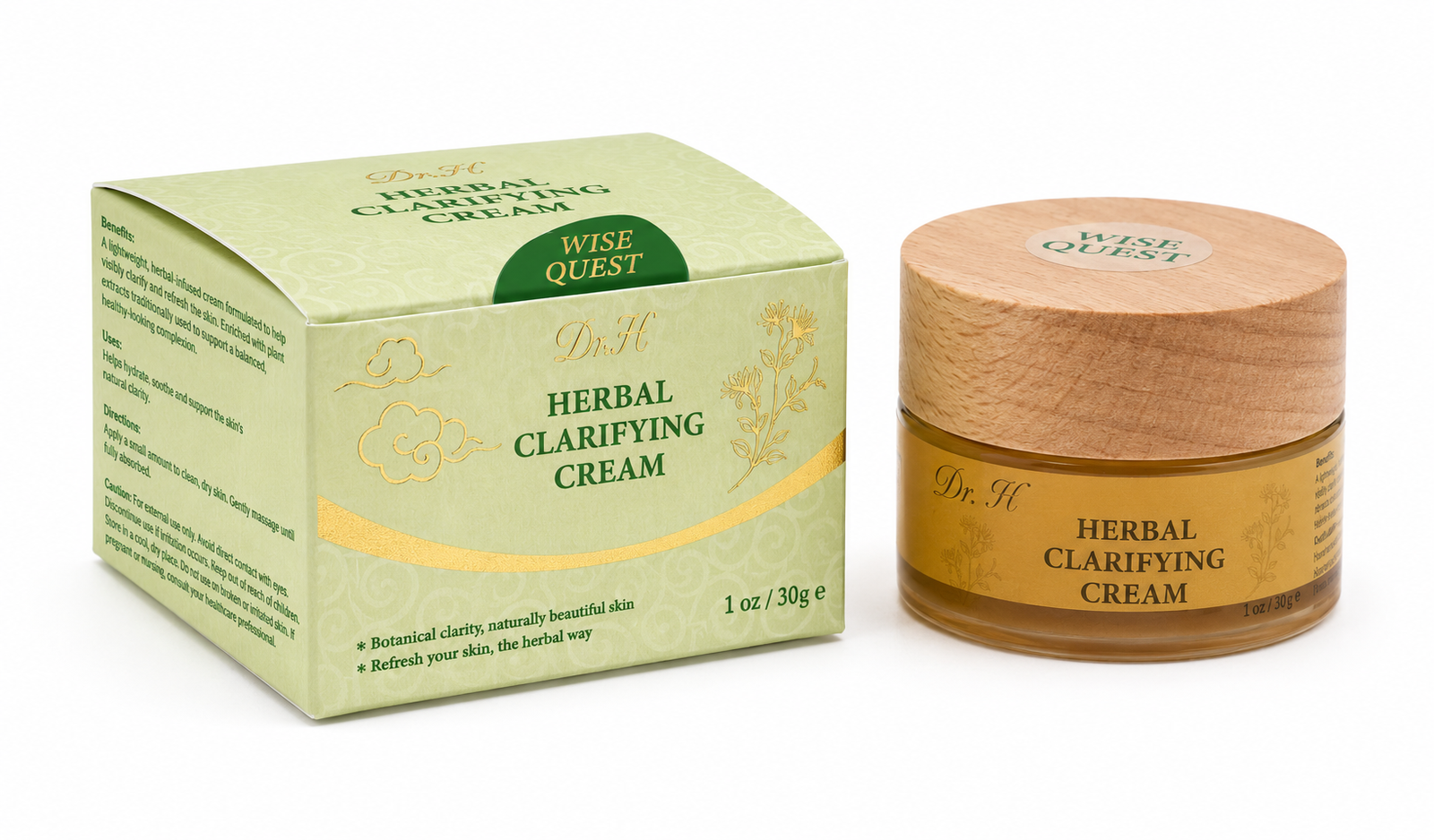 WiseQuest Herbal Clarifying Cream packaging