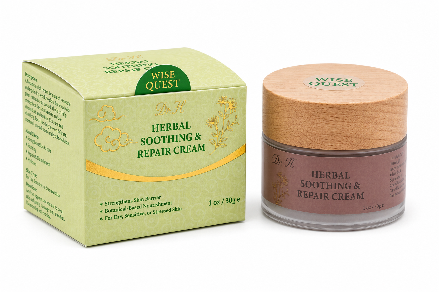 WiseQuest Herbal Soothing & Repair Cream packaging